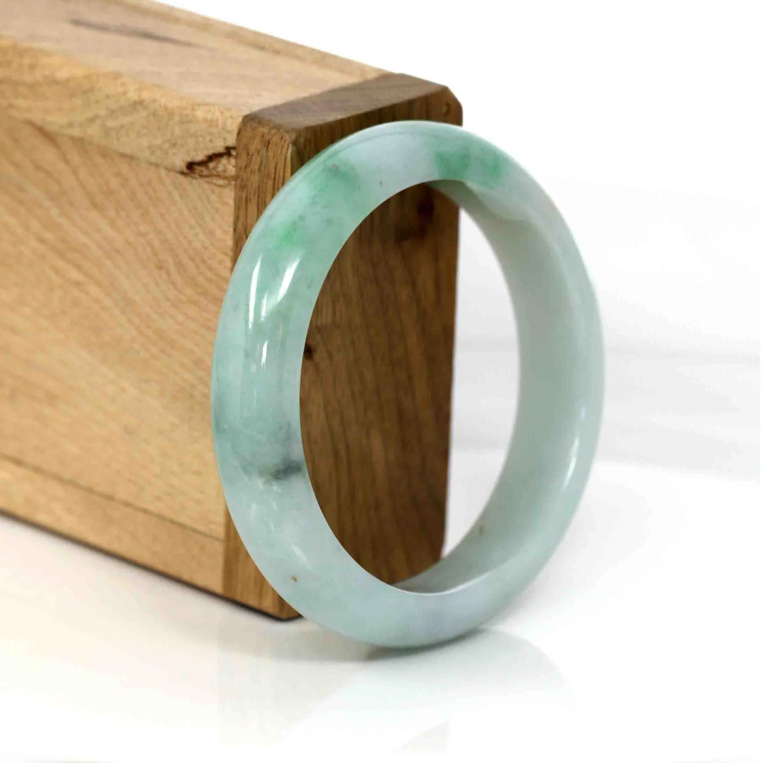 Baikalla Classic Real Jade Jadeite Bangle Bracelet ( 53.38 mm )#340