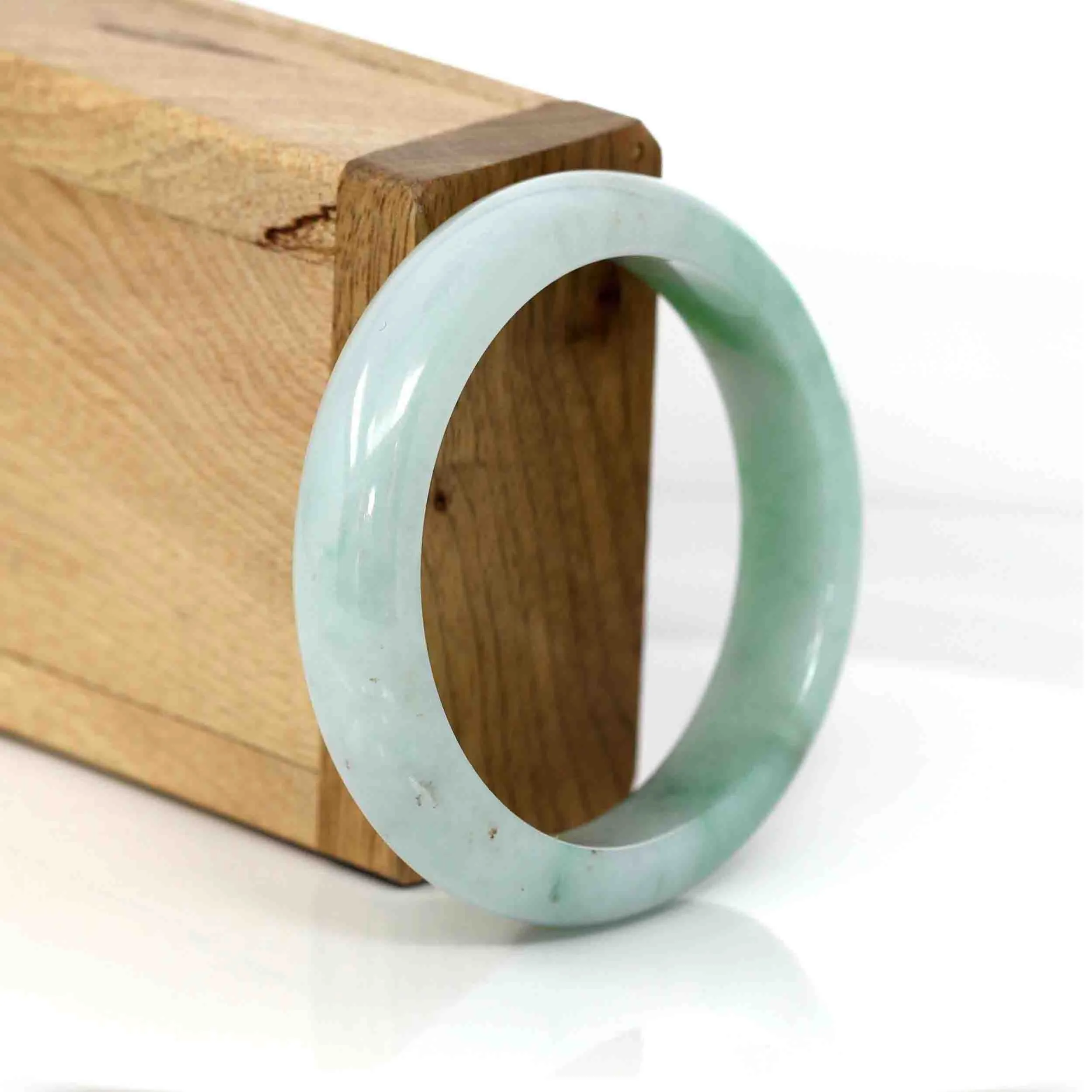 Baikalla Classic Real Jade Jadeite Bangle Bracelet ( 53.38 mm )#340