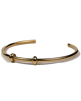 Bangle & Stop Bead in Gold