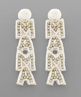 Beaded Mama Statement Earrings