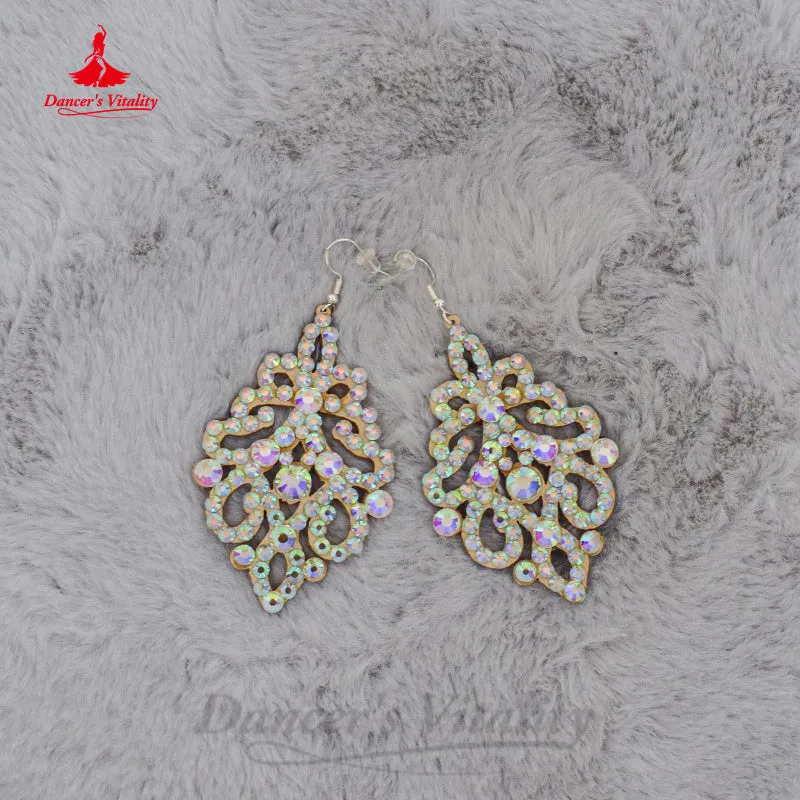 BellyDance ModernDance Earrings Customization Senior AB Stones  Accessory Belly Dance Competition Accessory
