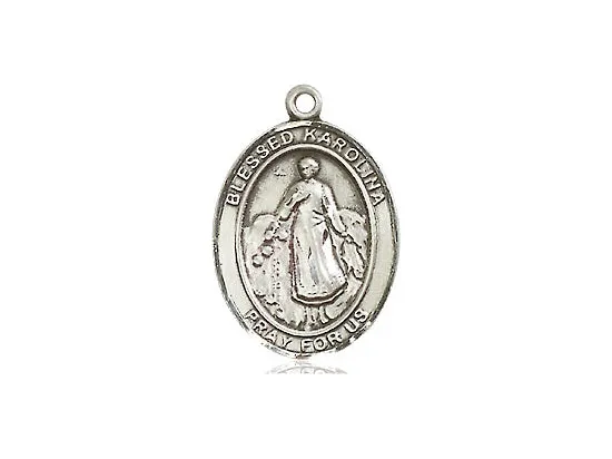 Blessed Karolina Kozkowna Silver Pendant And Chain