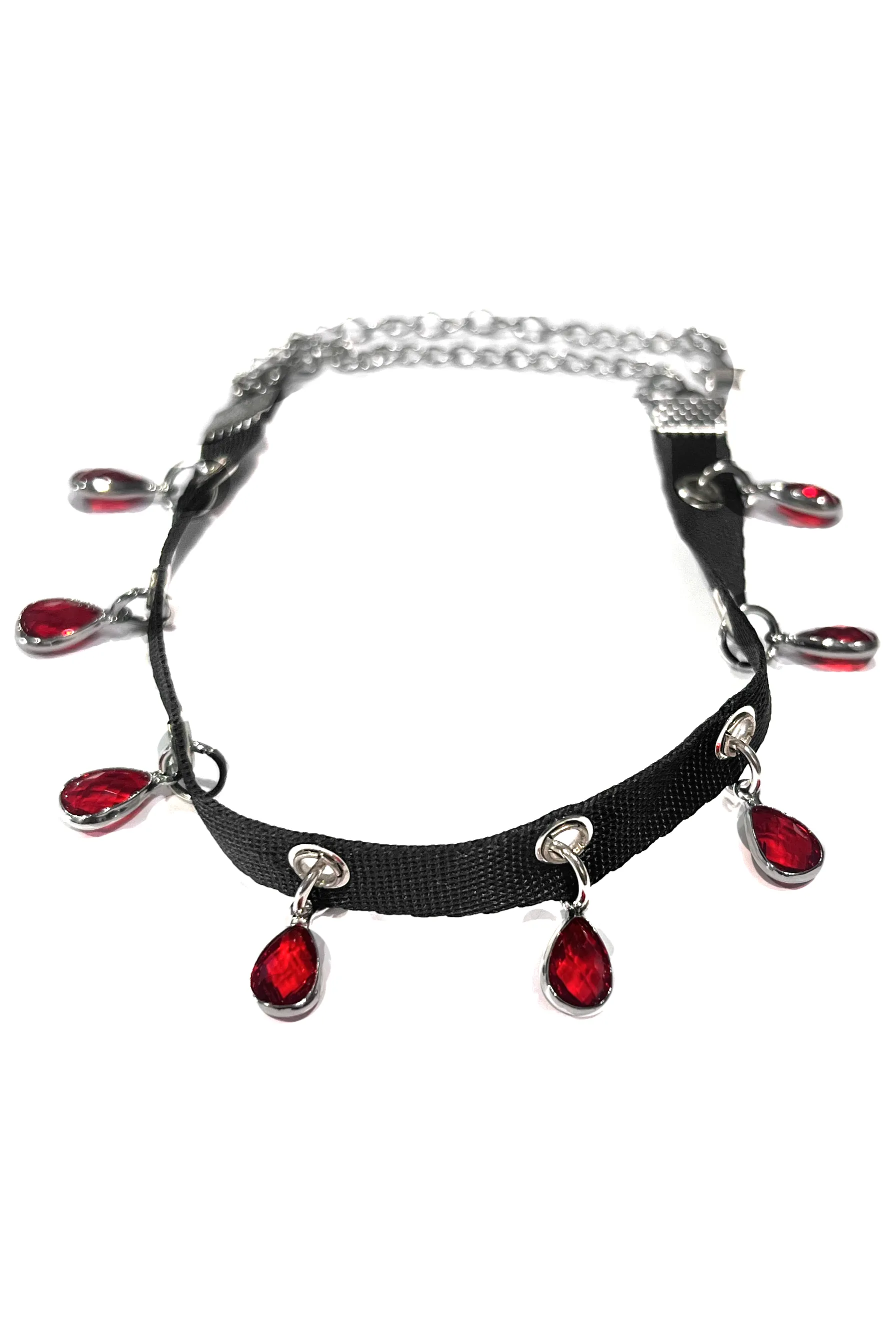 Blood Drop Grommet Tape Choker
