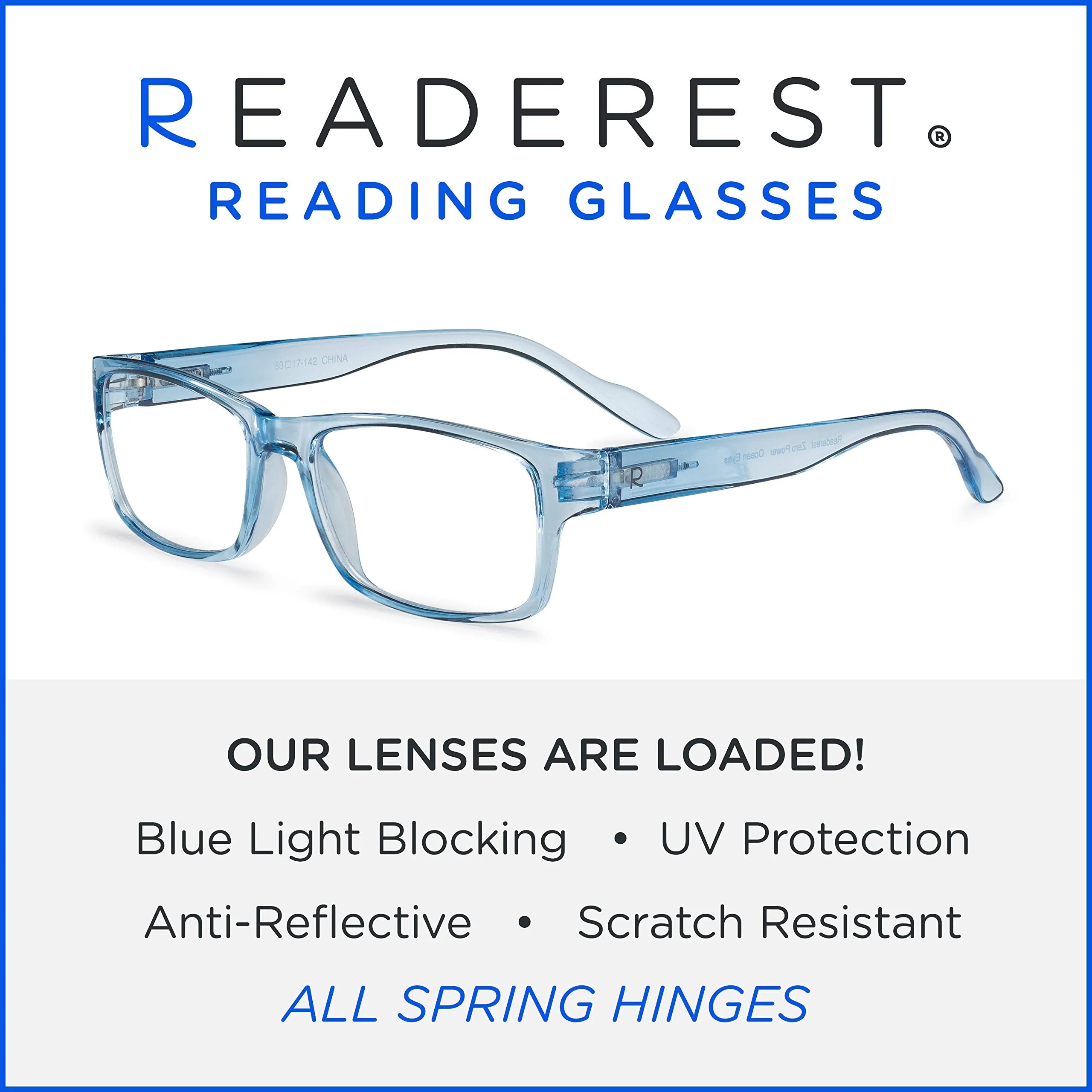 Blue-Light-Blocking-Reading-Glasses-Light-Blue-3-50-Magnification Anti Glare