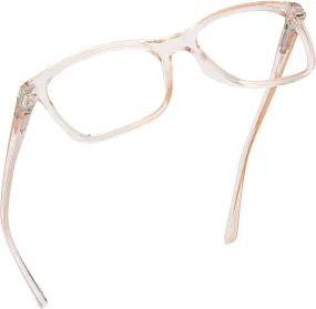 Blue Light Blocking Reading Glasses (Pink, 025 Magnification) Computer