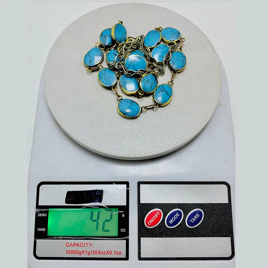 Bohemian Tribal Turquoise Gemstone Necklace