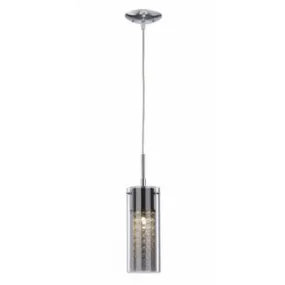 Canarm IPL178B01CH9 Sloan Pendant With Plated Glass and Crystals in Chrome