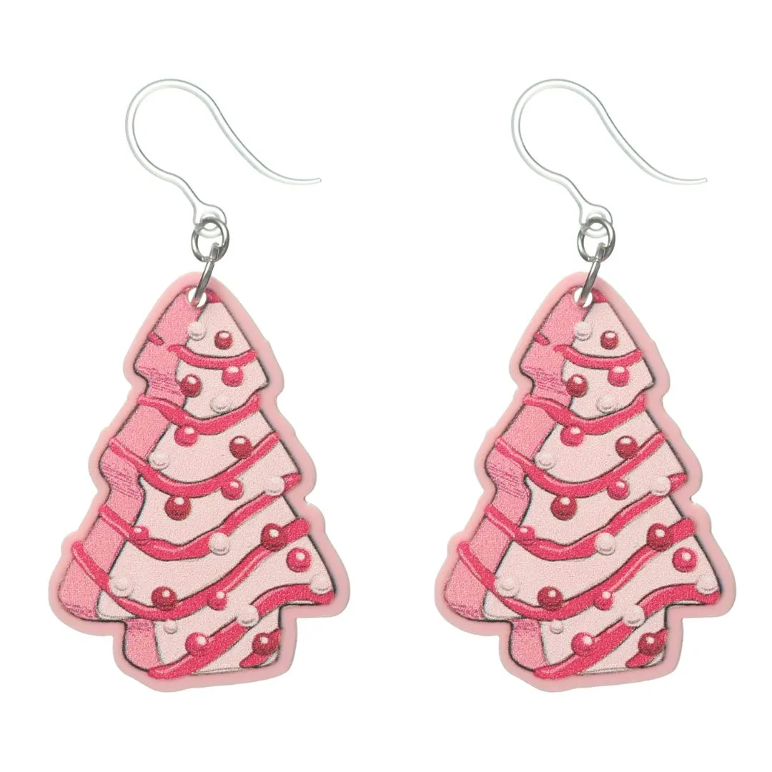 Candy Tree Cake Dangles Hypoallergenic Earrings for Sensitive Ears Made with Plastic Posts