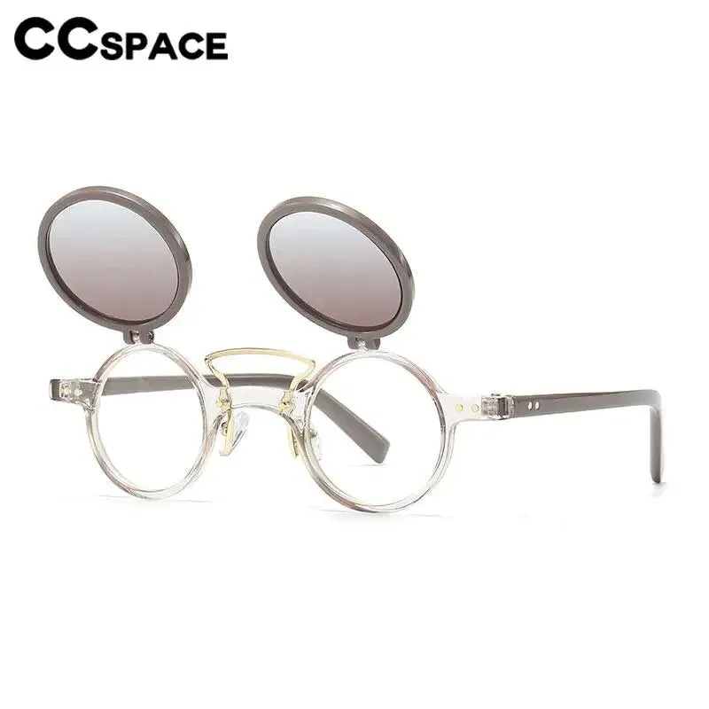 CCspace Unisex Full Rim Small Round Tr 90 Reading Glasses R57037