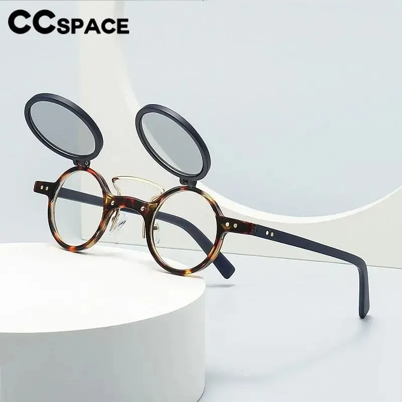 CCspace Unisex Full Rim Small Round Tr 90 Reading Glasses R57037
