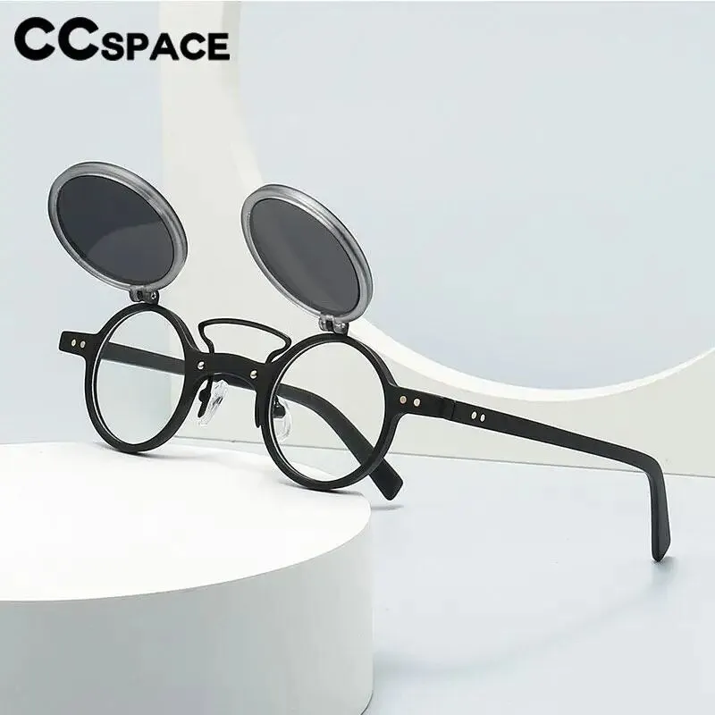 CCspace Unisex Full Rim Small Round Tr 90 Reading Glasses R57037