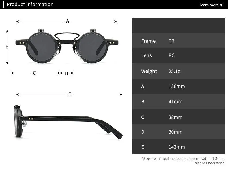 CCspace Unisex Full Rim Small Round Tr 90 Reading Glasses R57037
