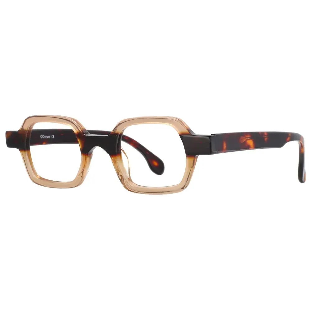 CCspace Unisex Full Rim Square Acetate Reading Glasses R49804