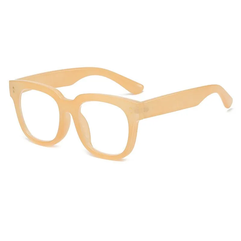 CCspace Unisex Full Rim Square Cat Eye Acetate Reading Glasses 55620