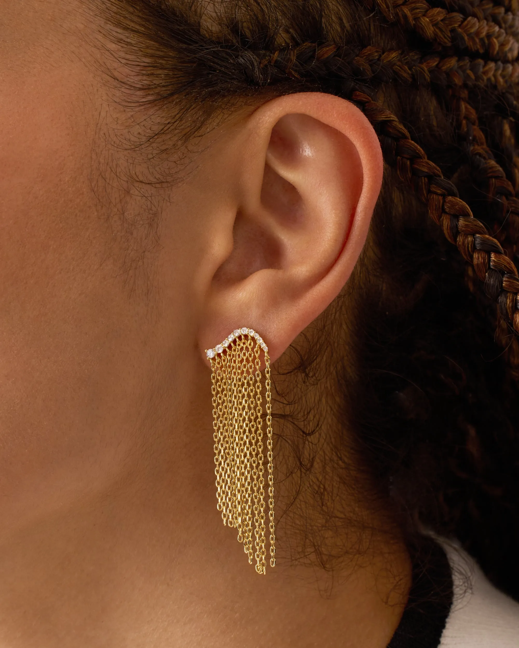 Chain Crawler Dangle Earrings