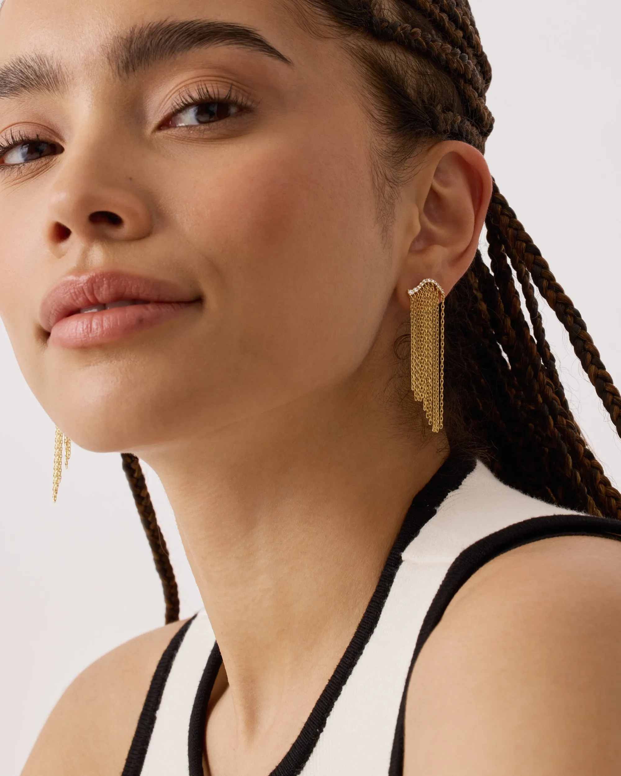 Chain Crawler Dangle Earrings