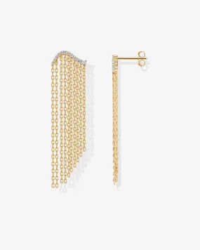 Chain Crawler Dangle Earrings