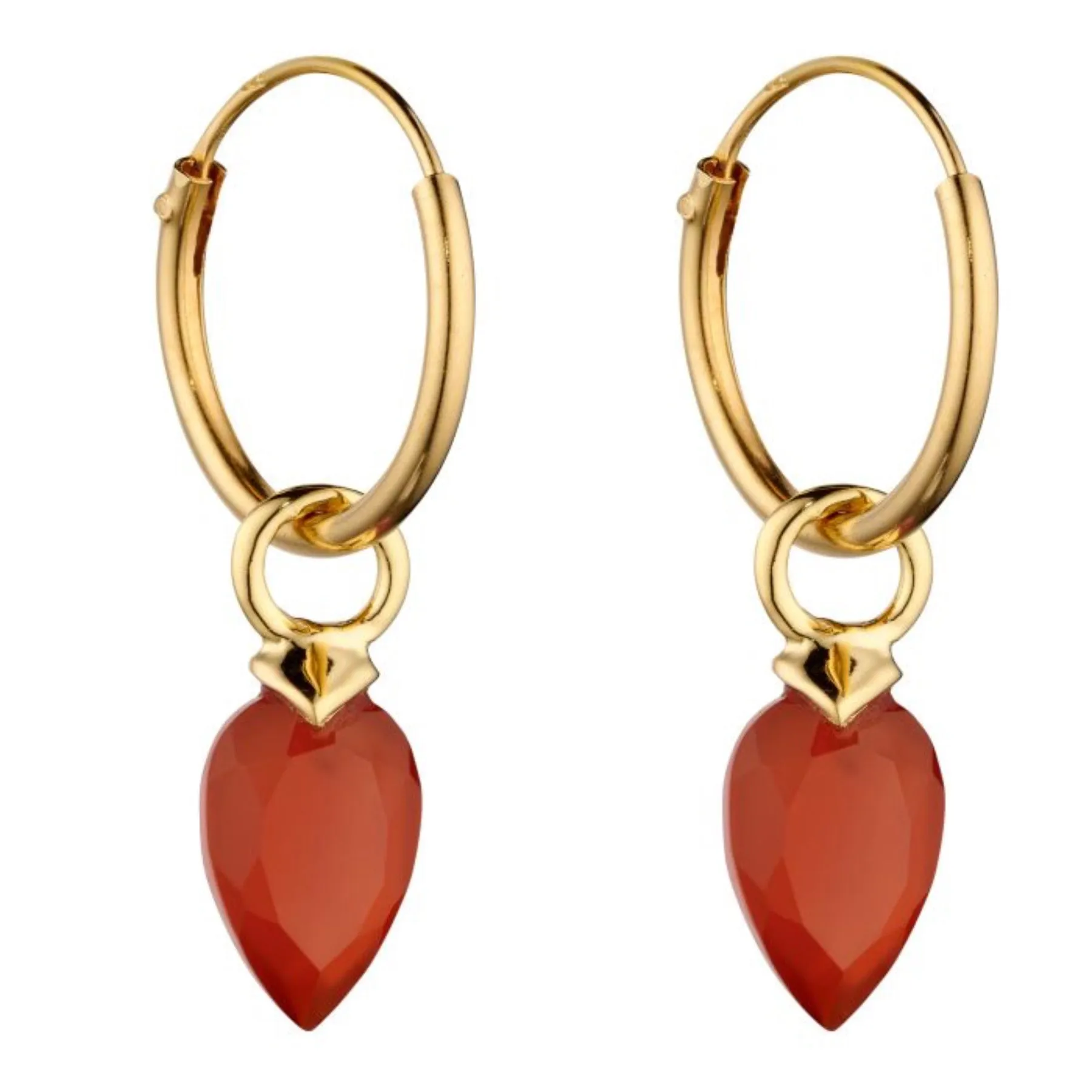 Chalcedony Birthstone Hoop Earring Charms
