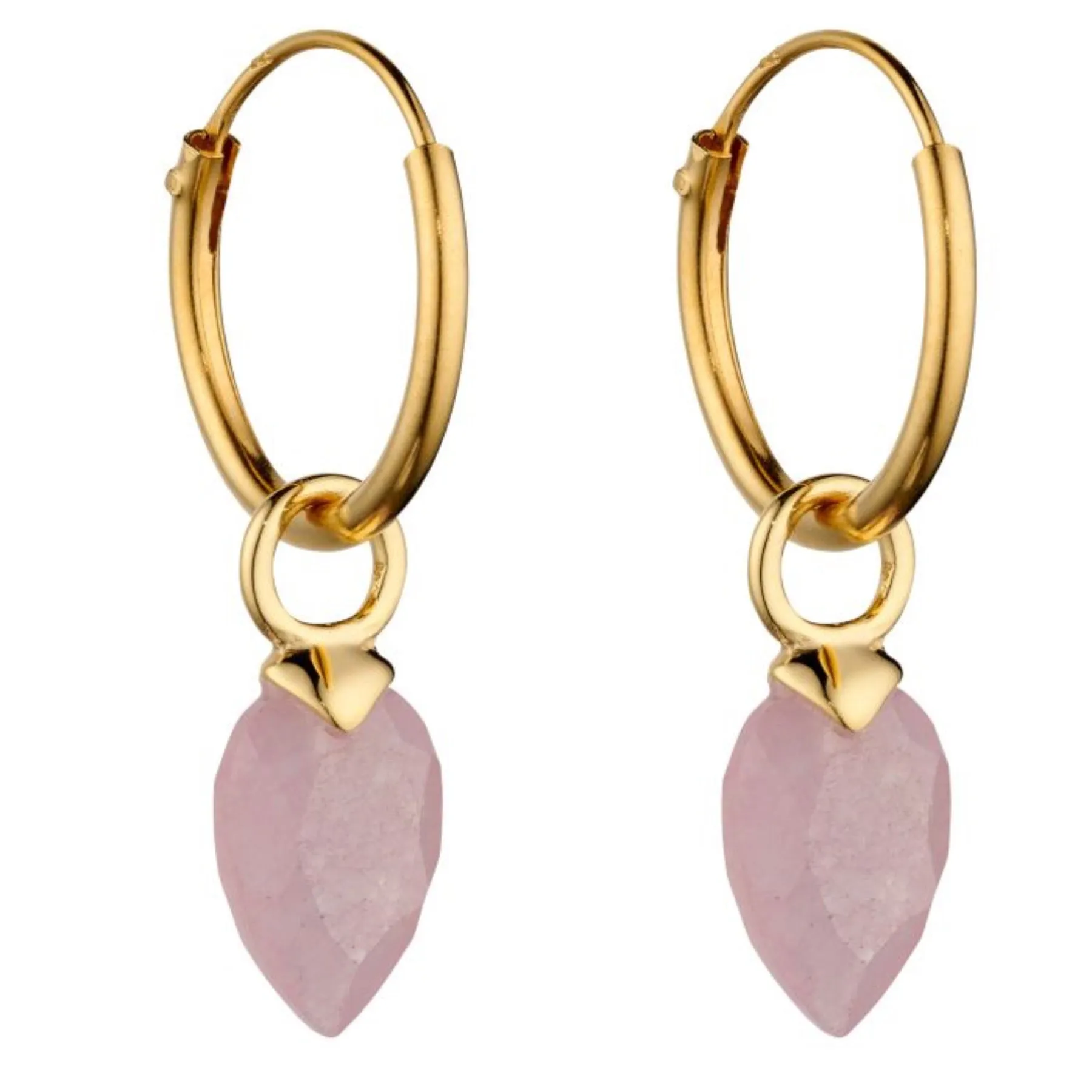 Chalcedony Birthstone Hoop Earring Charms