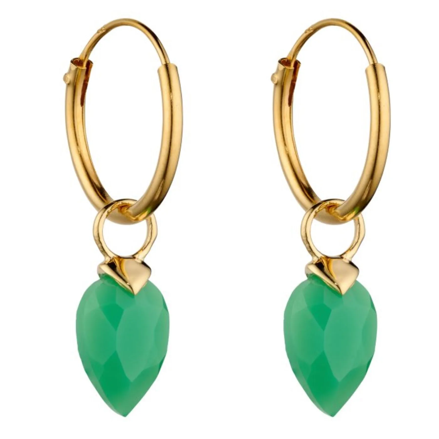 Chalcedony Birthstone Hoop Earring Charms