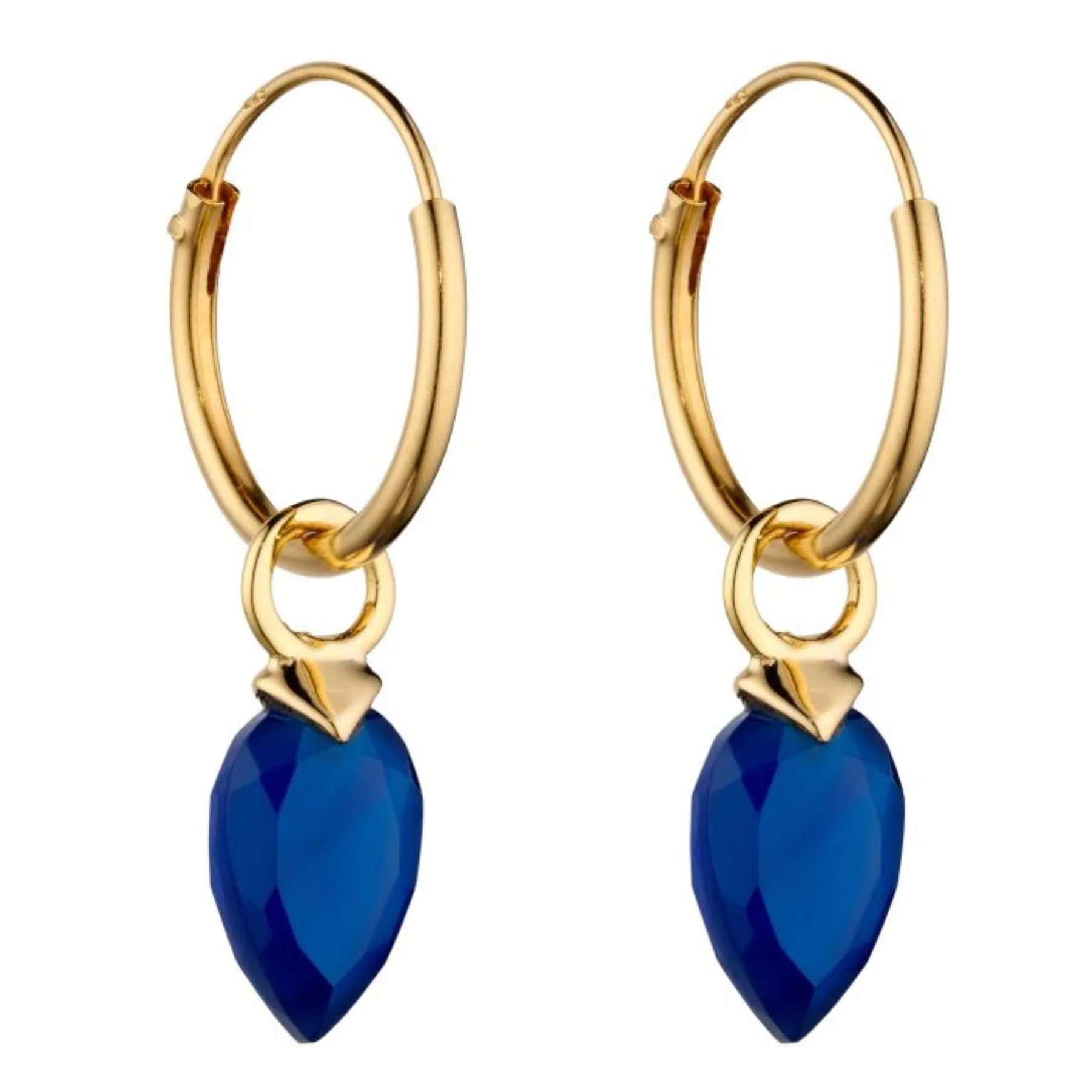 Chalcedony Birthstone Hoop Earring Charms