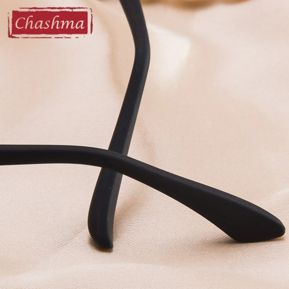 Chashma Men's Semi Rim Square Big Titanium Alloy Tr 90 Eyeglasses 8157