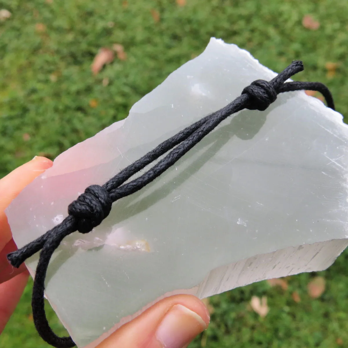 Chevron Amethyst Necklace | Black Cord Crystal Necklace for Men