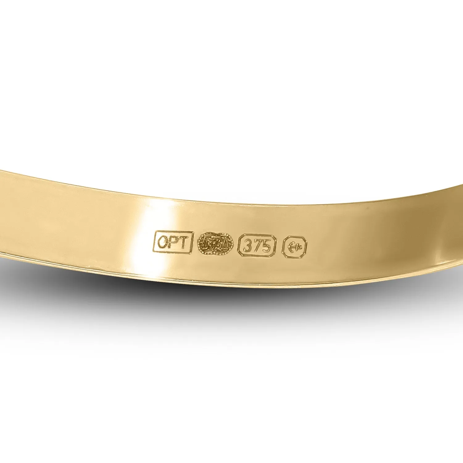 Children's 9ct Gold Flower Baby Bangle (0-1 years)