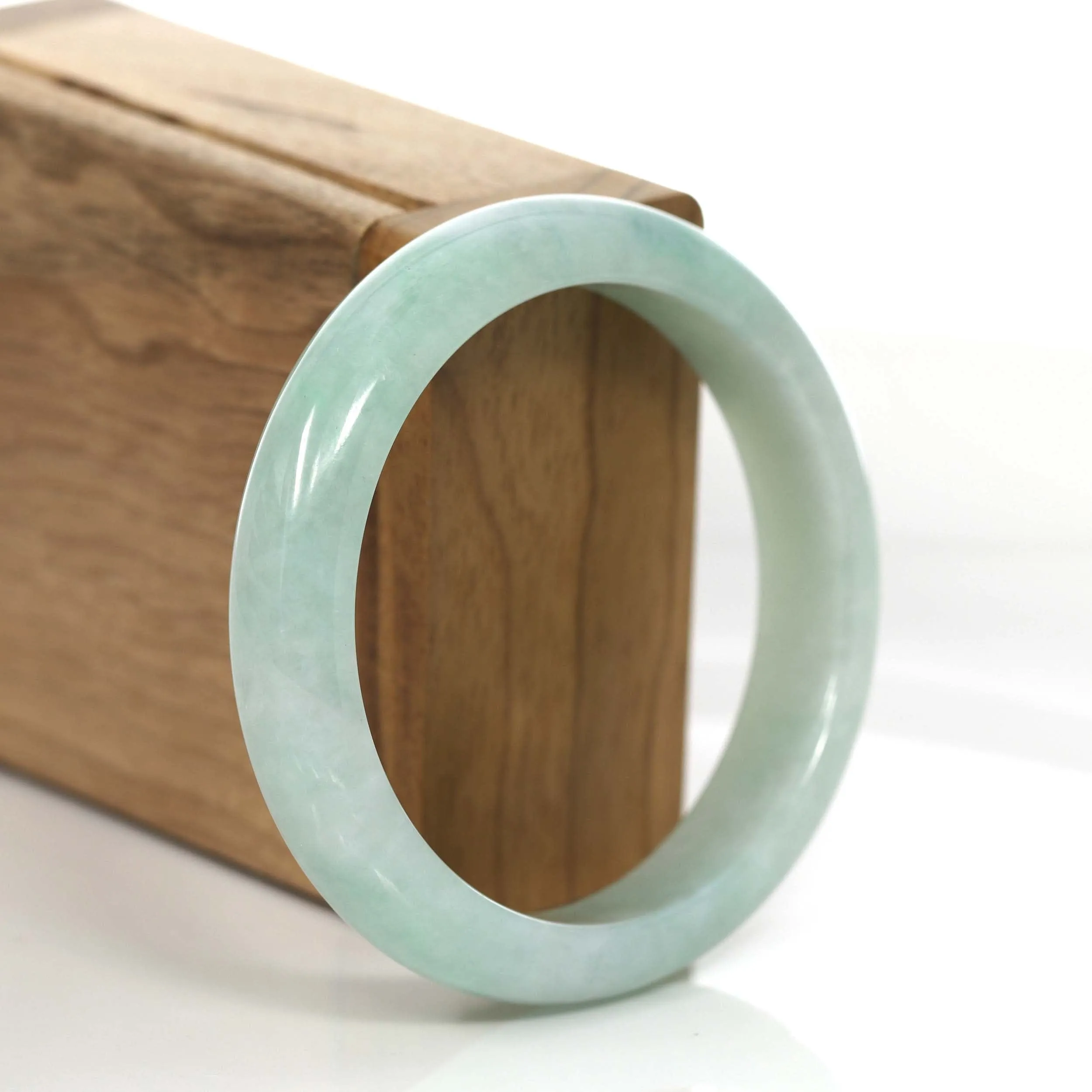 Classic Green Natural Burmese Jadeite Jade Bangle (56.74 mm) #739