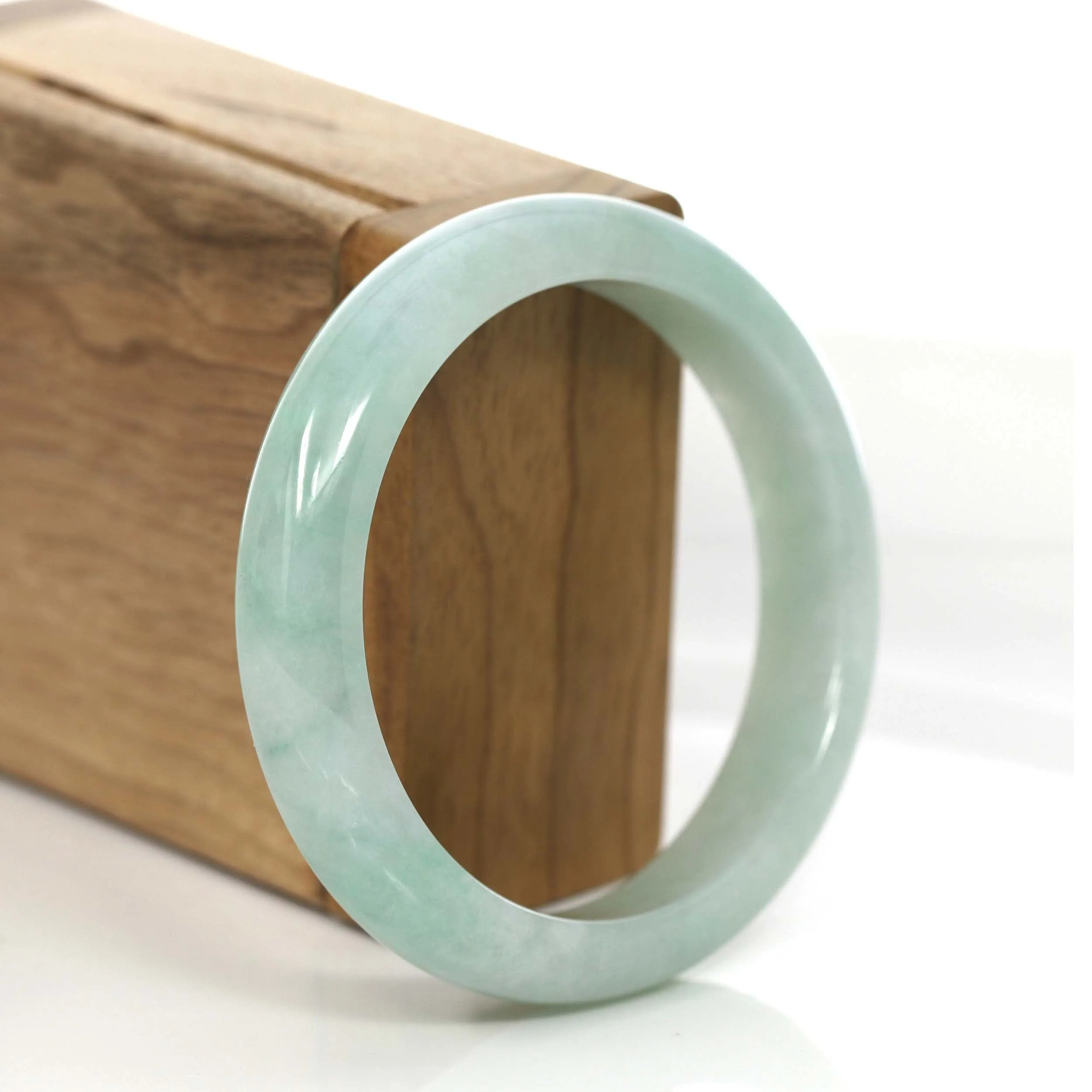 Classic Green Natural Burmese Jadeite Jade Bangle (56.74 mm) #739