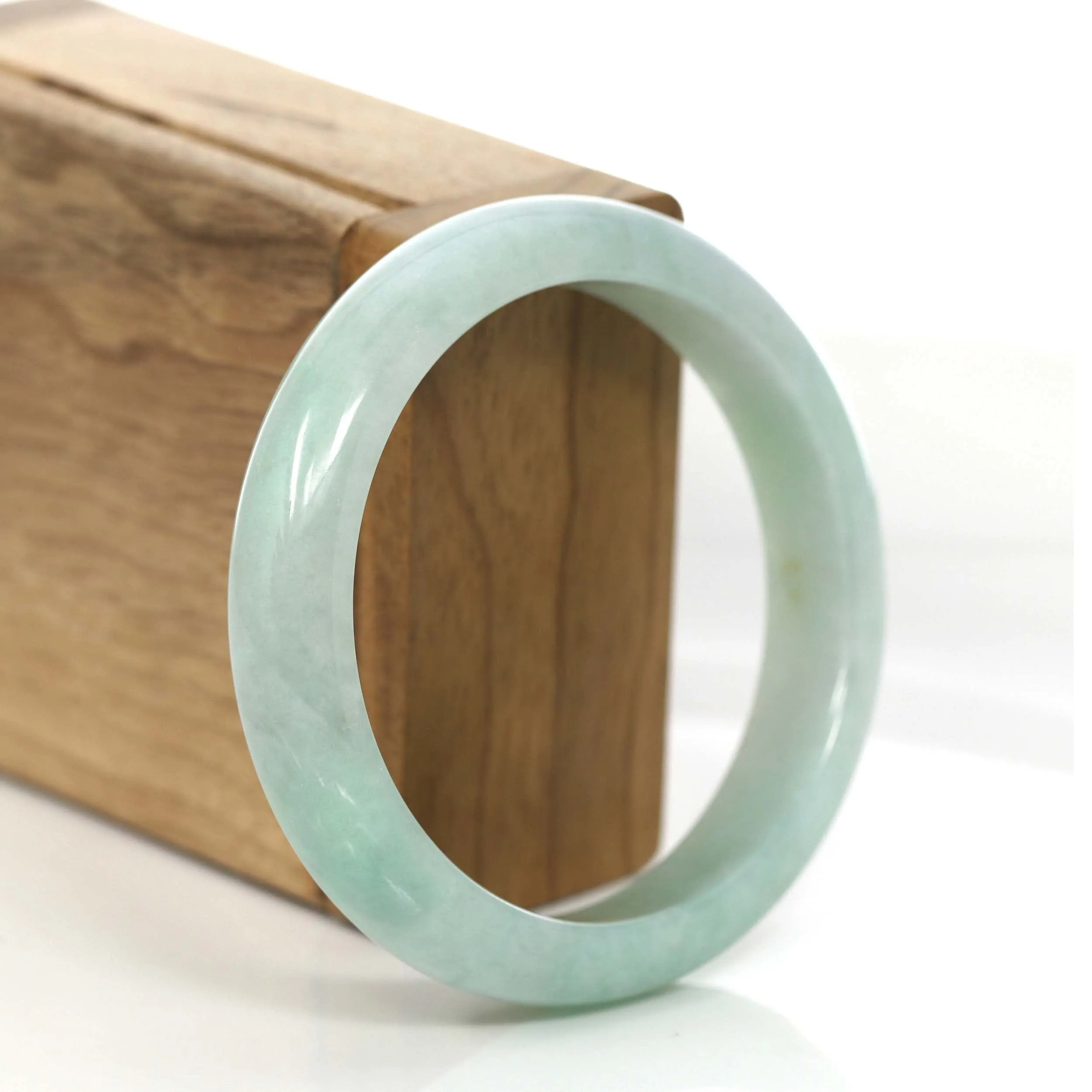 Classic Green Natural Burmese Jadeite Jade Bangle (56.74 mm) #739