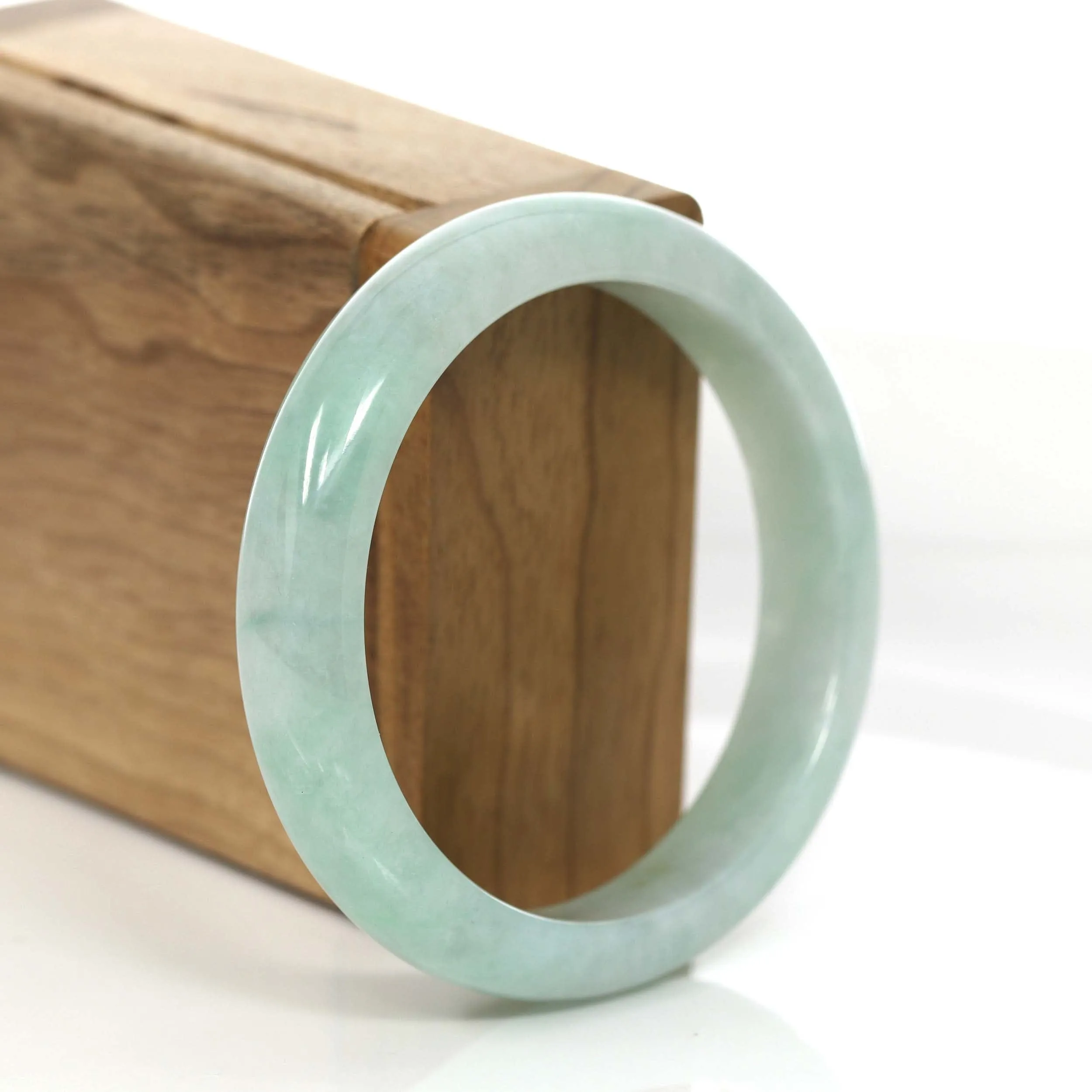 Classic Green Natural Burmese Jadeite Jade Bangle (56.74 mm) #739