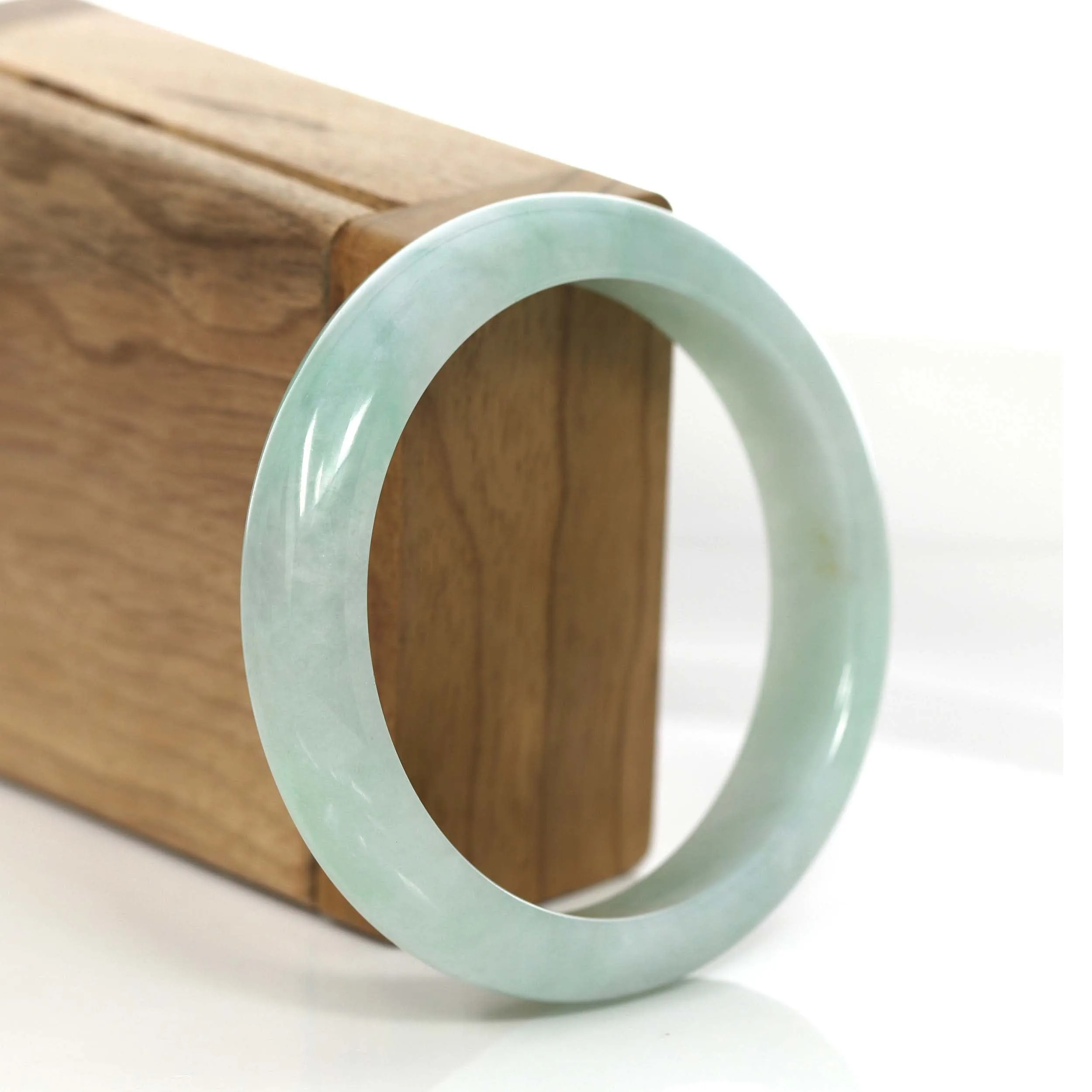 Classic Green Natural Burmese Jadeite Jade Bangle (56.74 mm) #739