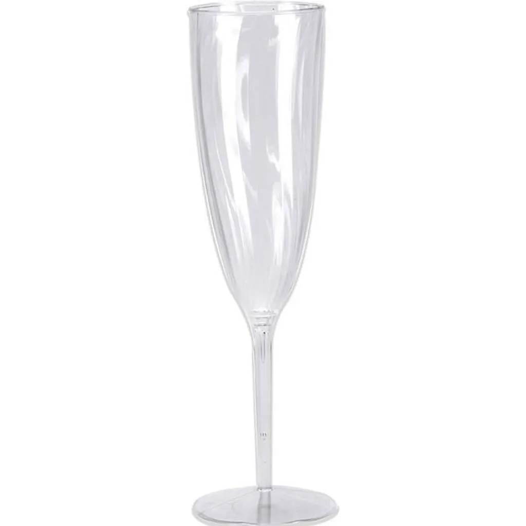 Clear Plastic Champagne Glasses 8ct 6oz