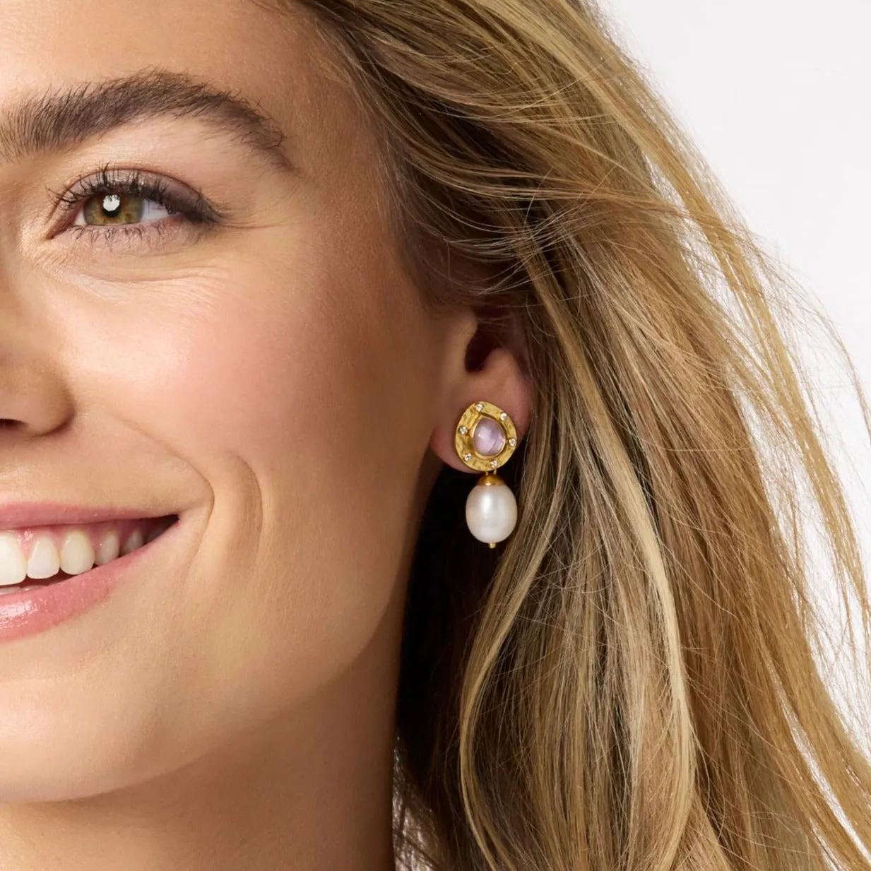 CLEMENTINE PEARL DROP EARRING-ROSE