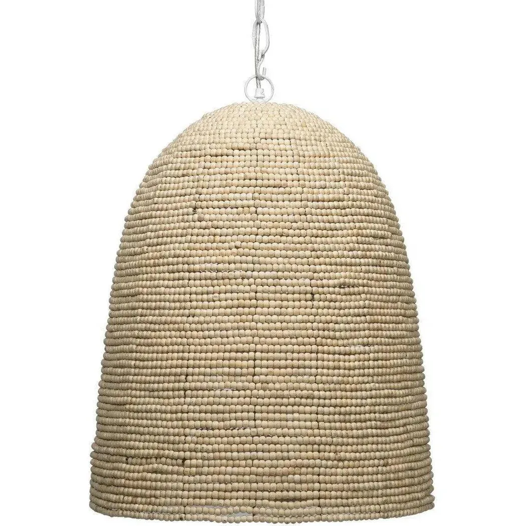 Coastal Style Brown Mango Wood Iron Waterfront Pendant