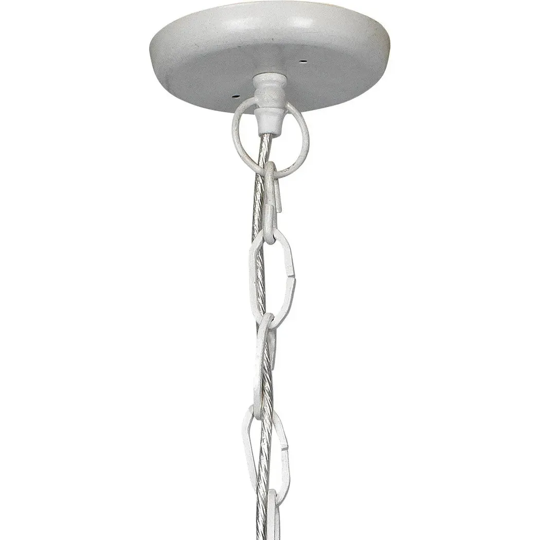 Coastal Style Brown Mango Wood Iron Waterfront Pendant