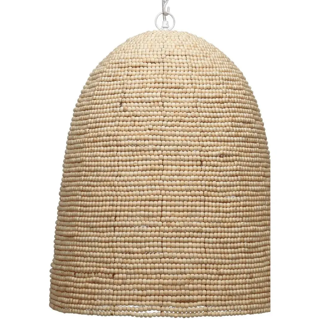 Coastal Style Brown Mango Wood Iron Waterfront Pendant