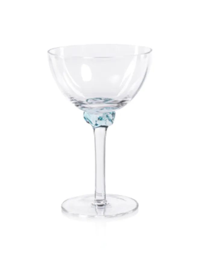 Colette Martini/Cocktail Optic Glass - Azure Blue