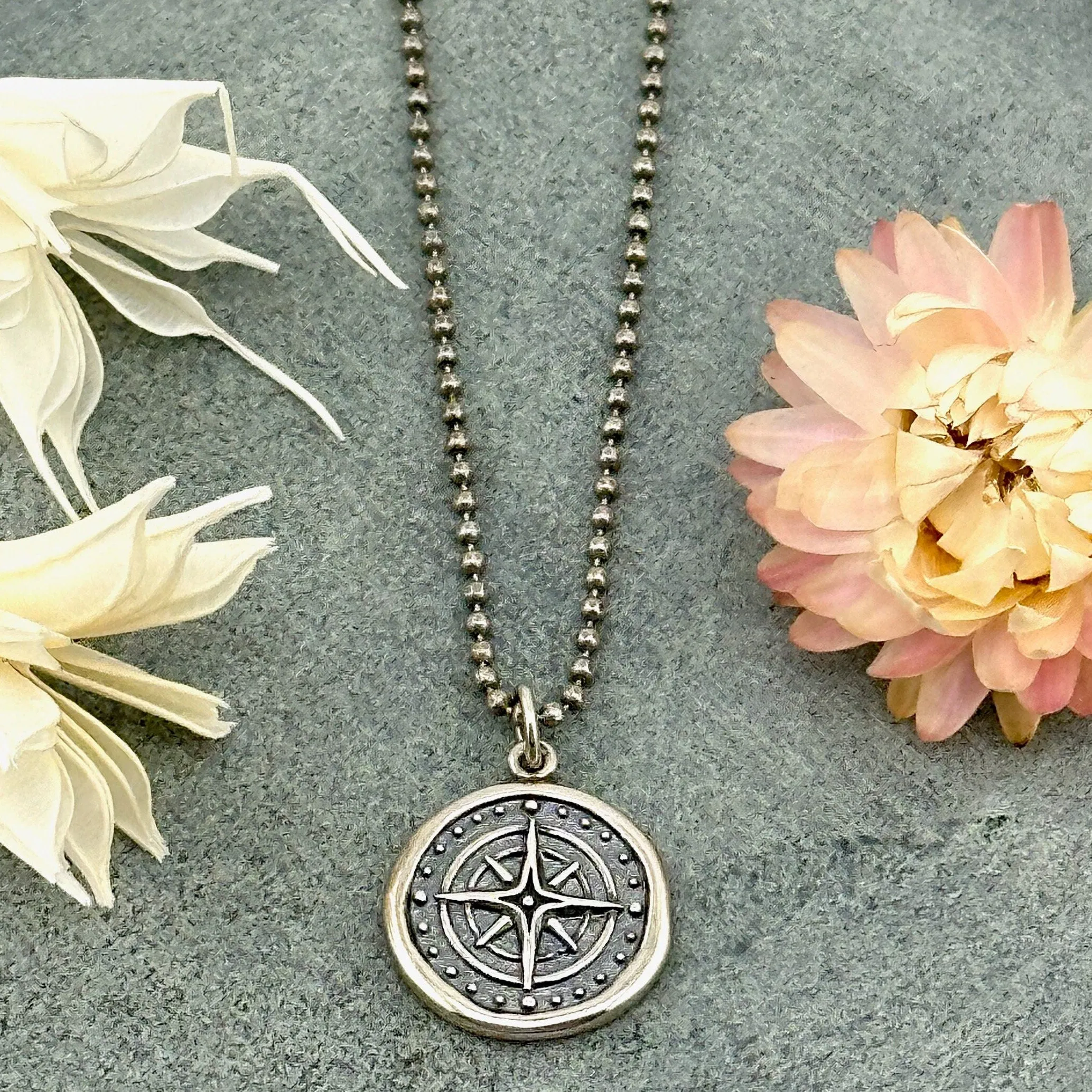 Compass Wax Seal Necklace
