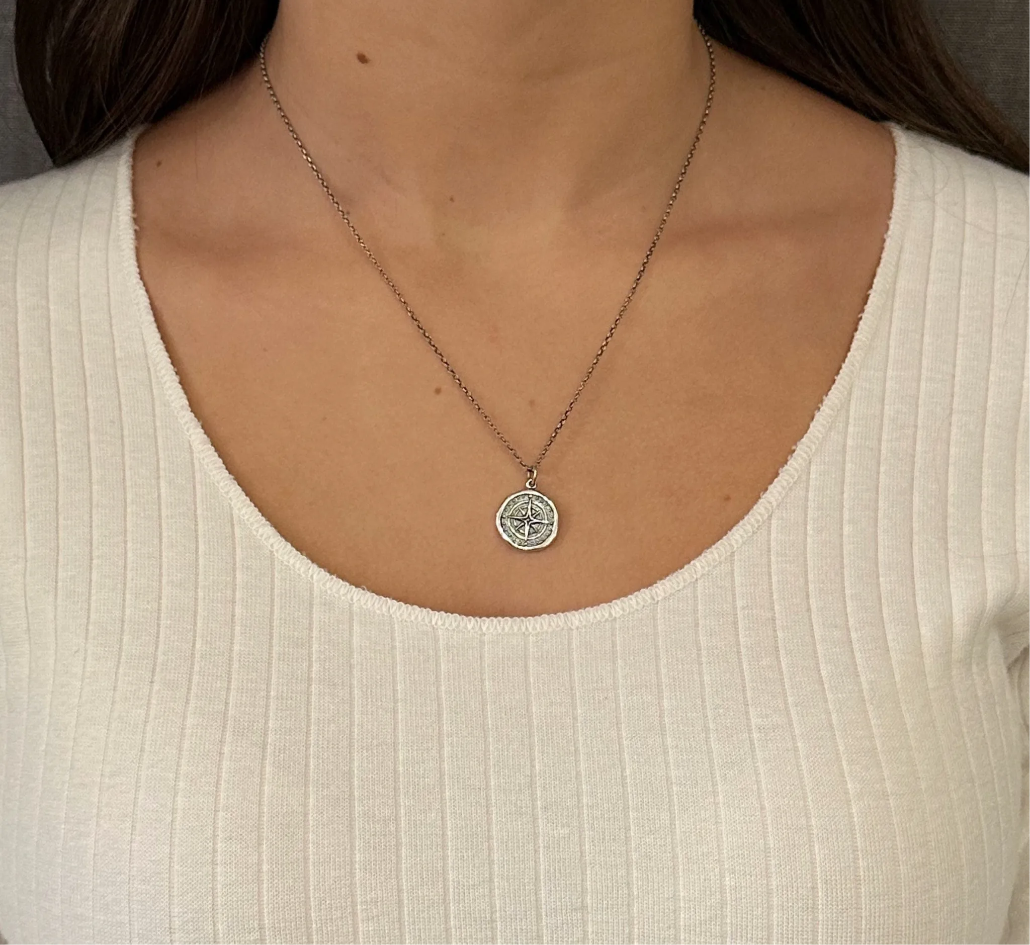 Compass Wax Seal Necklace