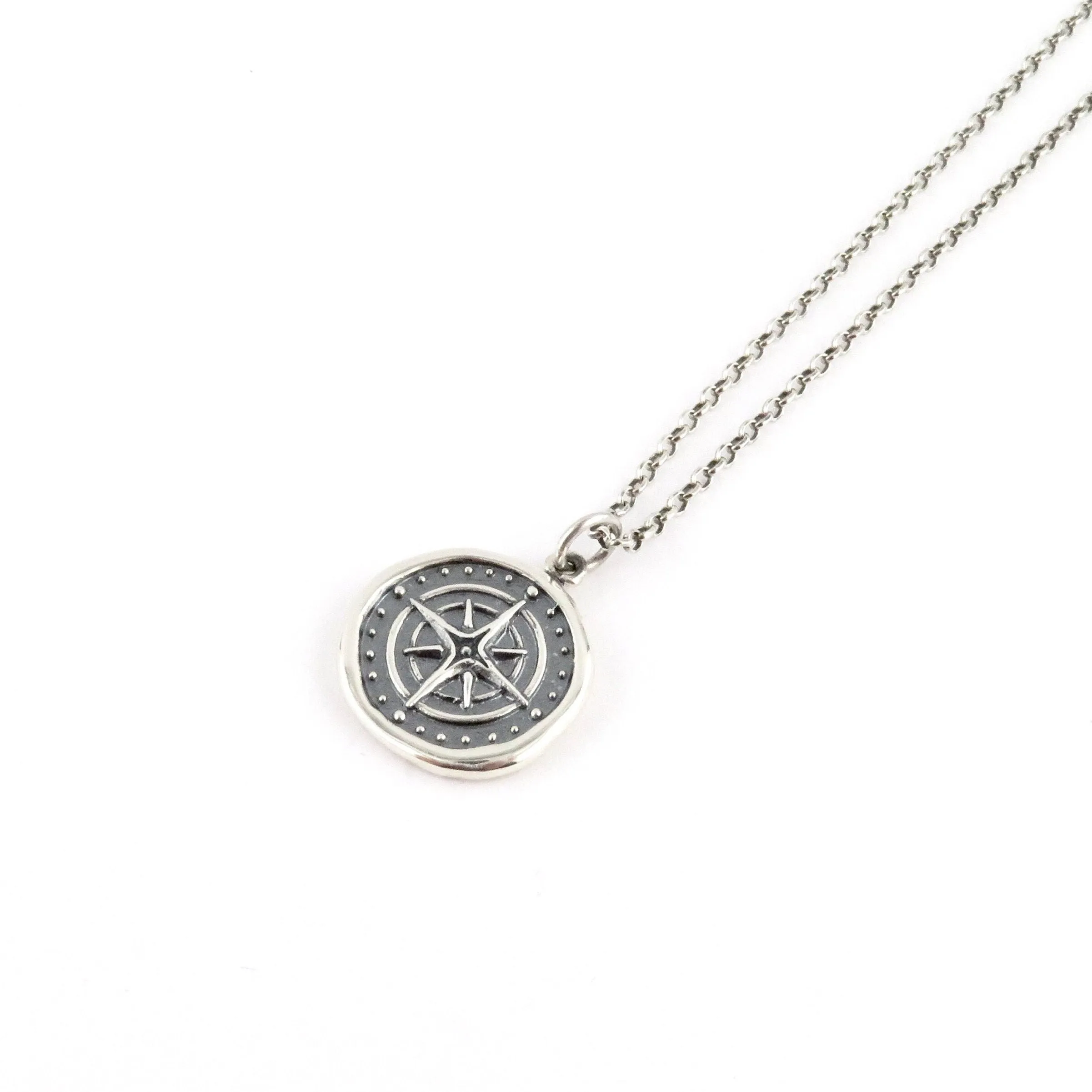 Compass Wax Seal Necklace