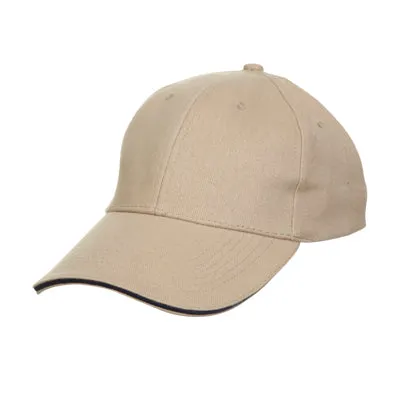 Contrasting Cotton Brushed Cap