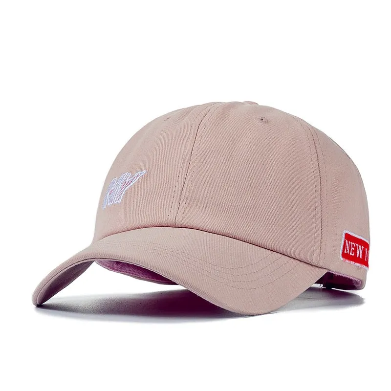 Cotton Cap For Women Men Fashion NY Embroidered Baseball Cap Red Letters Plain Style Adjustable Outdoor Streetwear Hat Cap