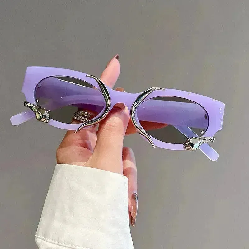 Cross-border European And American Retro Spirit Snake Cats' Eye Sunglasses