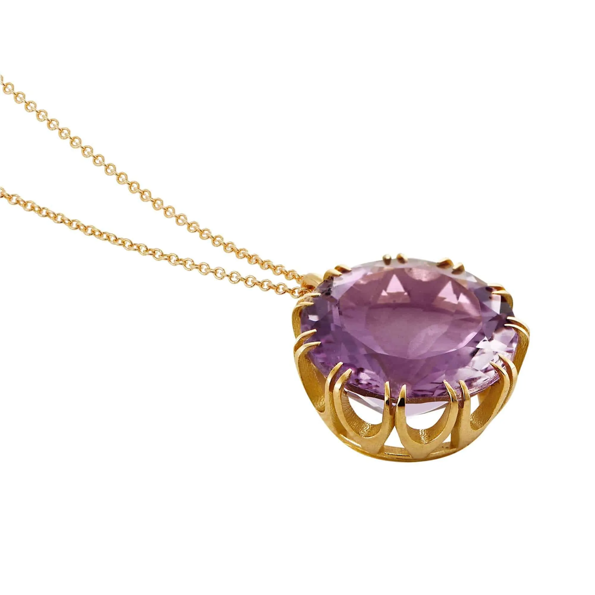 Crown Pendant Purple Amethyst