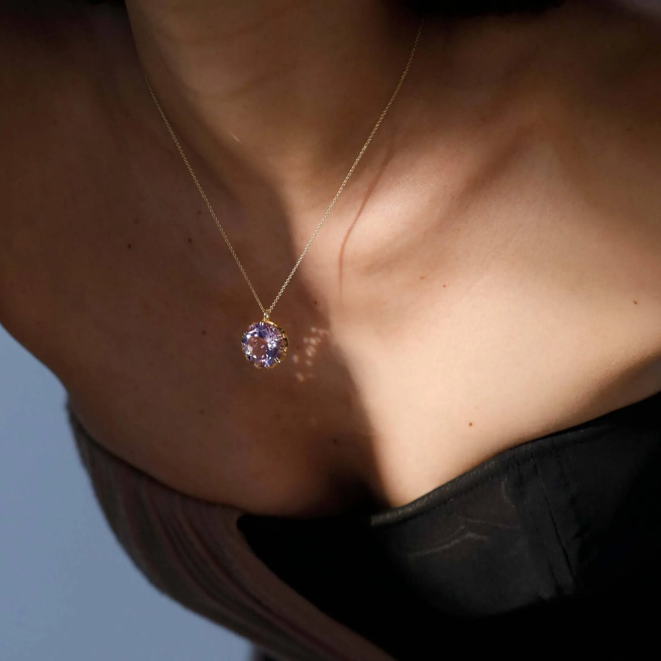 Crown Pendant Purple Amethyst