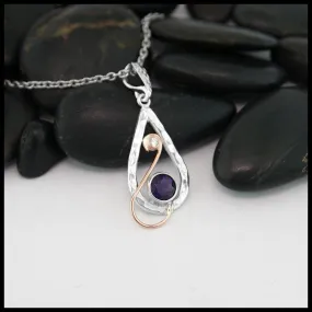 Custom Frame Pendant with Amethyst and Diamond