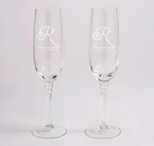 Custom Initial Wedding Toasting Glasses