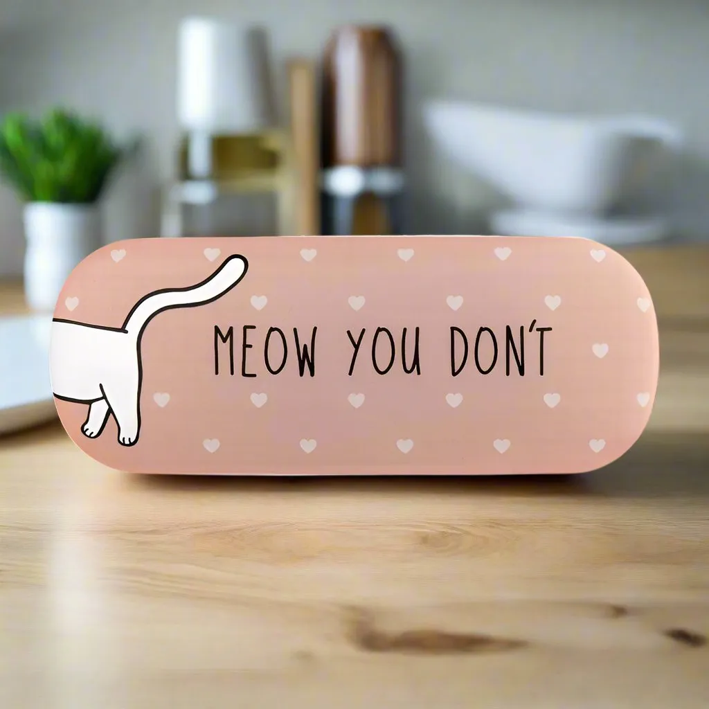 Cutie Cat Meow You See Me Hard Glasses Case